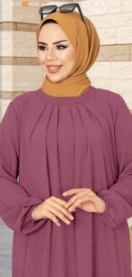 Comfortable & Modest Muslim Dress – Long, Loose Fit, Solid Color